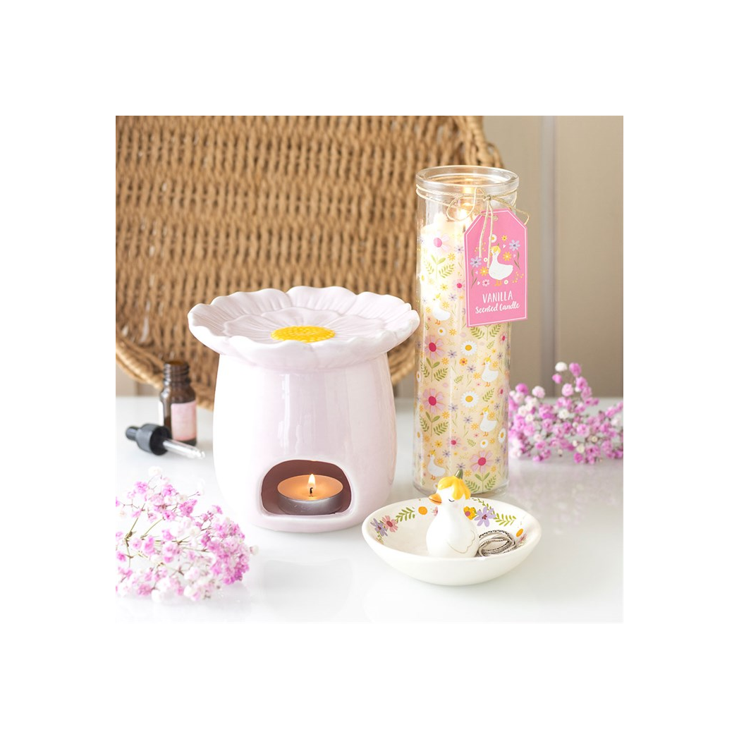 Daisy & Duck Print Vanilla Tube Candle