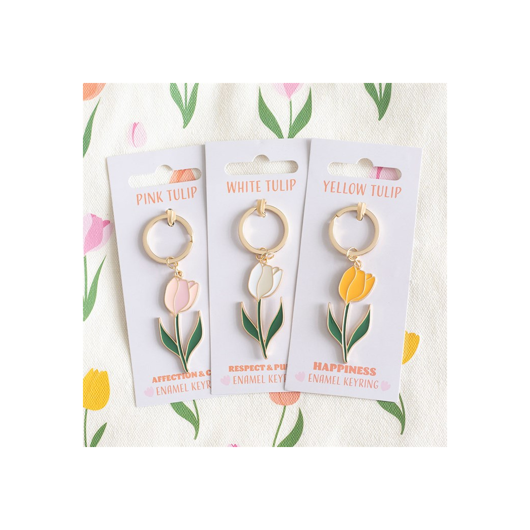 Yellow Tulip Keyring