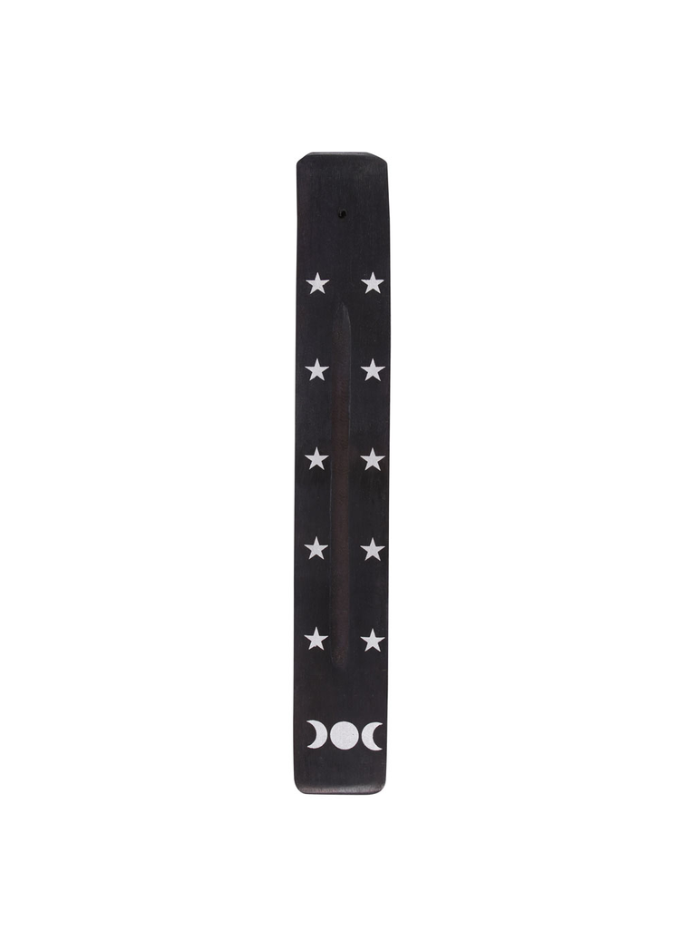 Triple Moon Wooden Incense Ash Catcher