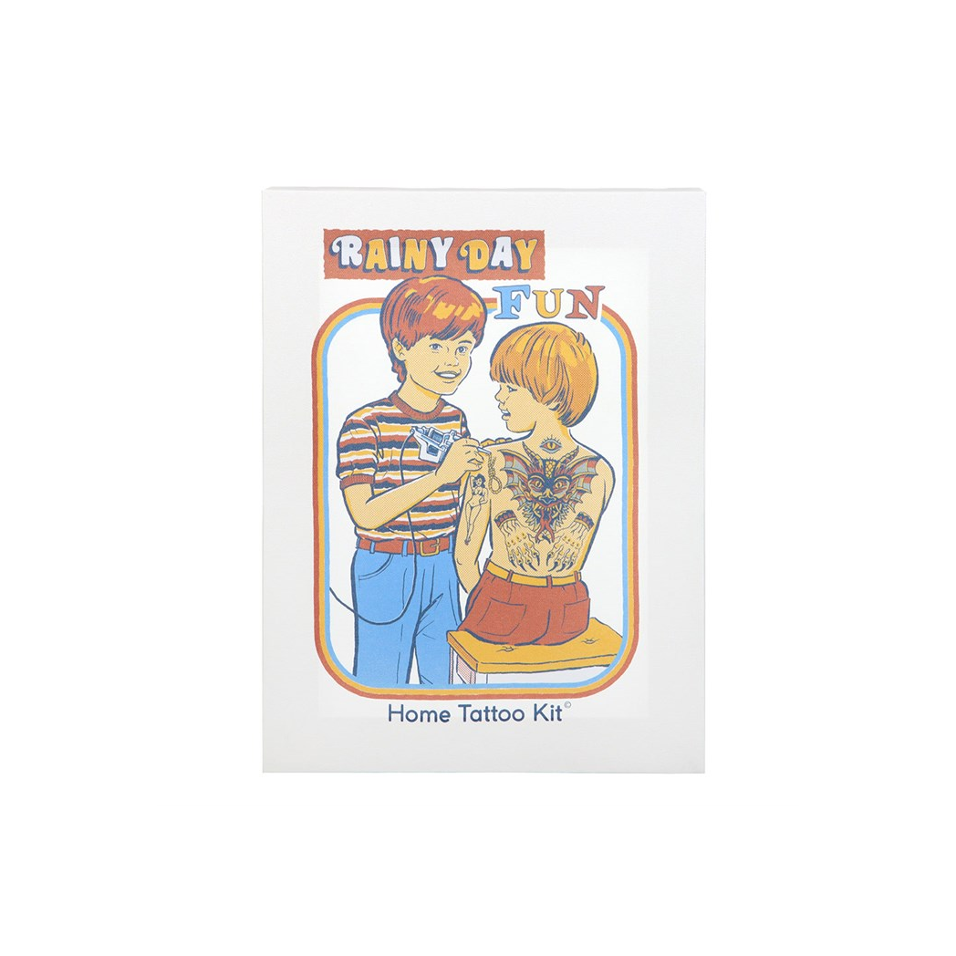 19x25cm Rainy Day Fun Canvas Plaque by Steven Rhodes