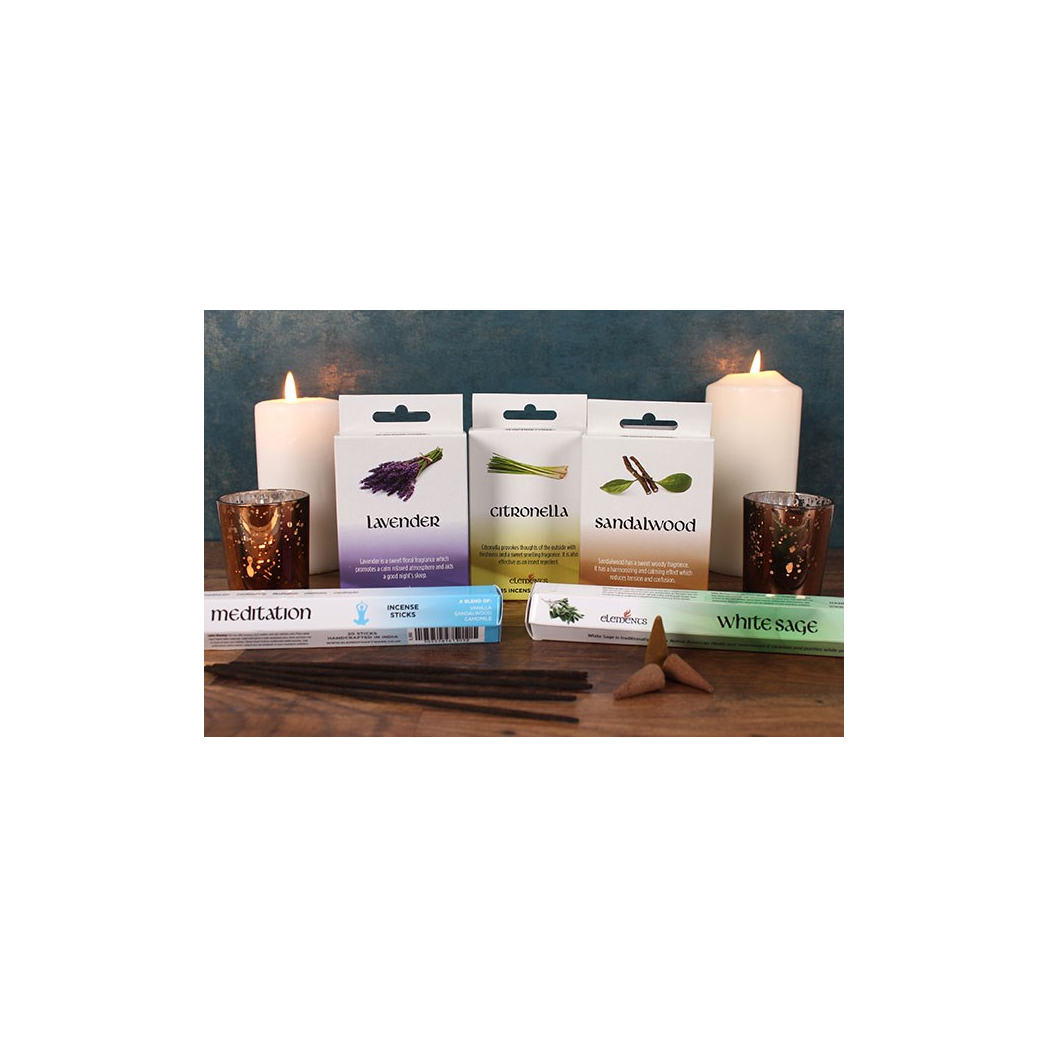 Set of 6 Packets of Elements Meditation Incense Sticks