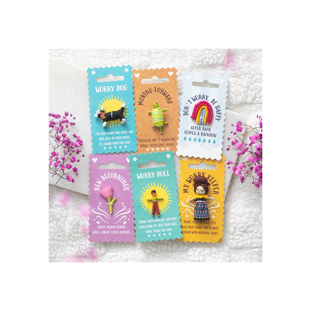 Set of 6 Pocket Positivity Worry Dolls