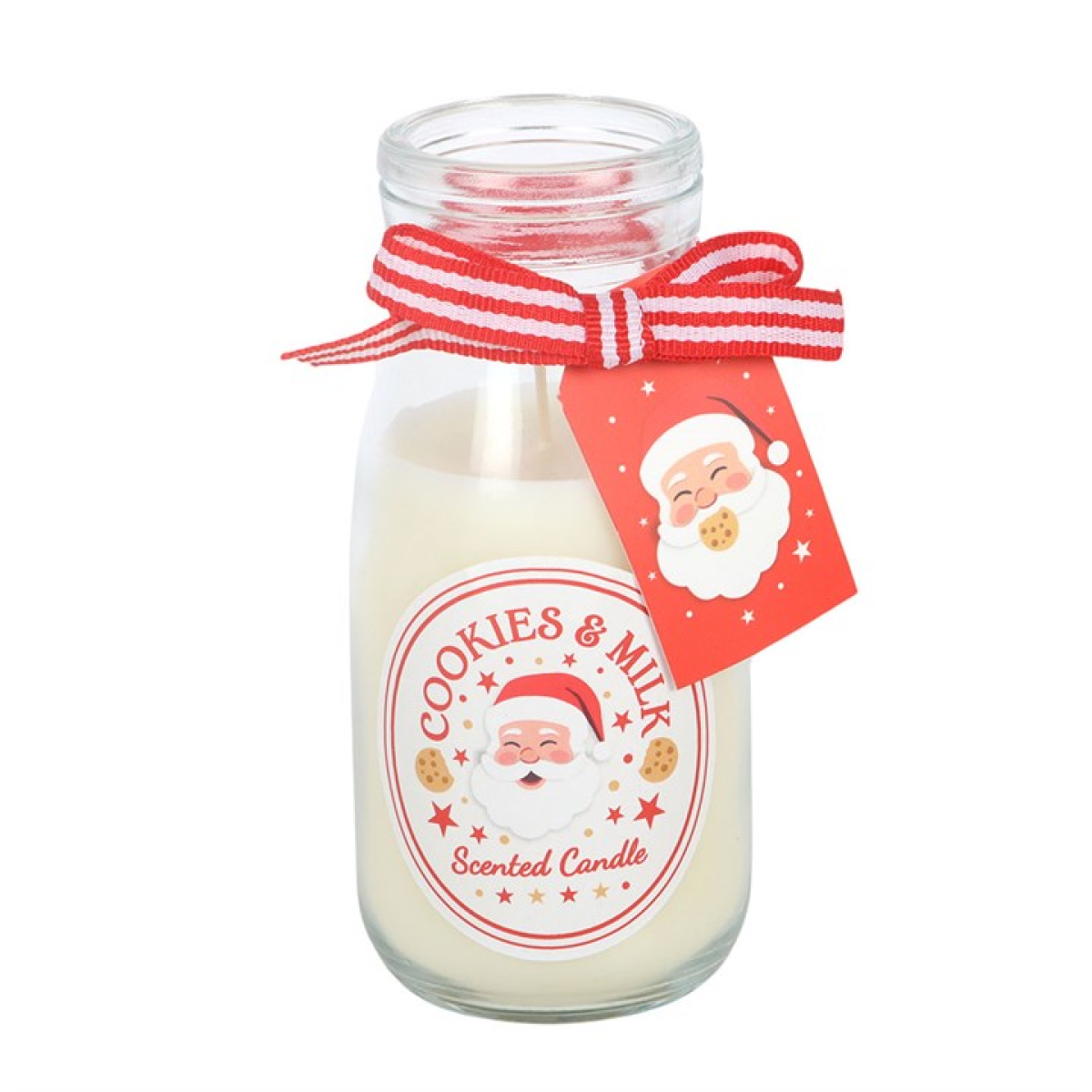 Set of 12 Cookies & Milk Scented Milk Bottle Candles in Display