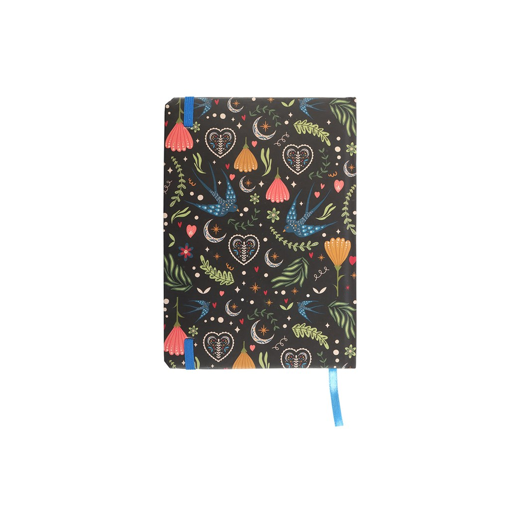 Midnight Bloom Print A5 Notebook