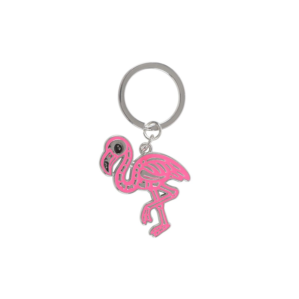Flamin-goth Flamingo Keyring