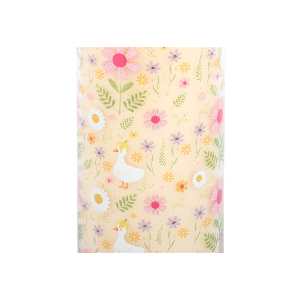 Daisy &  Duck Print Vanilla Tube Candle