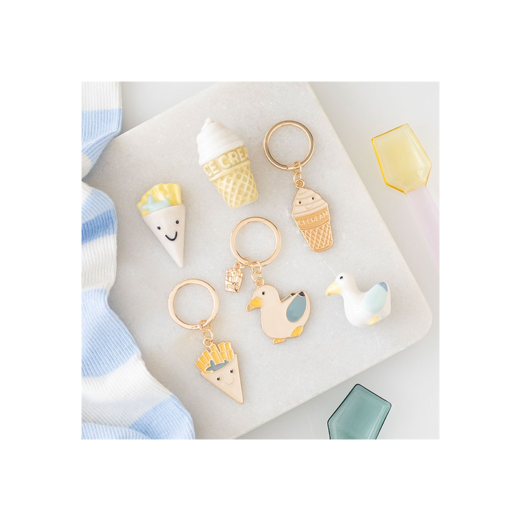 Seagull and Chips Keyring