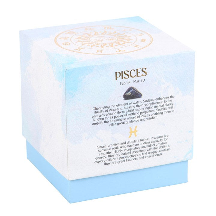 Pisces Gardenia Gemstone Zodiac Candle