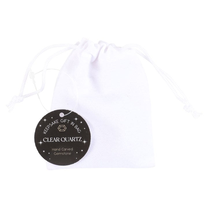 Clear Quartz Crystal Snowman in a Bag