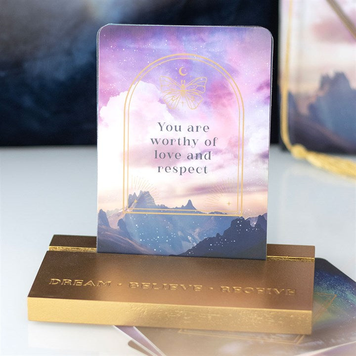 Ethereal Affirmation Cards with Wooden Stand