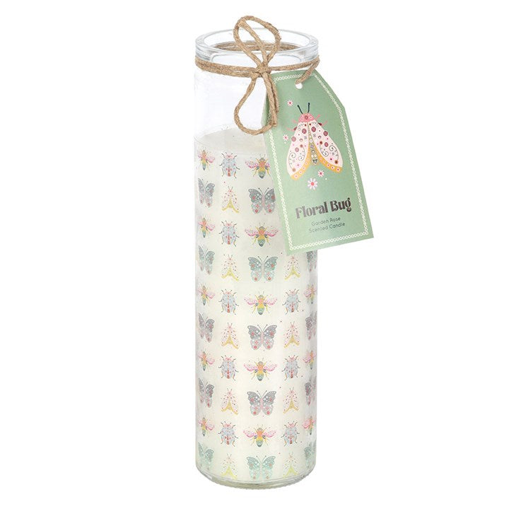 Floral Bug Garden Rose Tube Candle