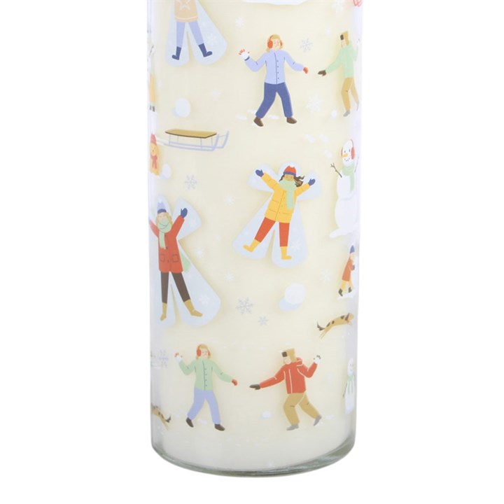 Snow Much Fun Print Frosty Vanilla Tube Candle