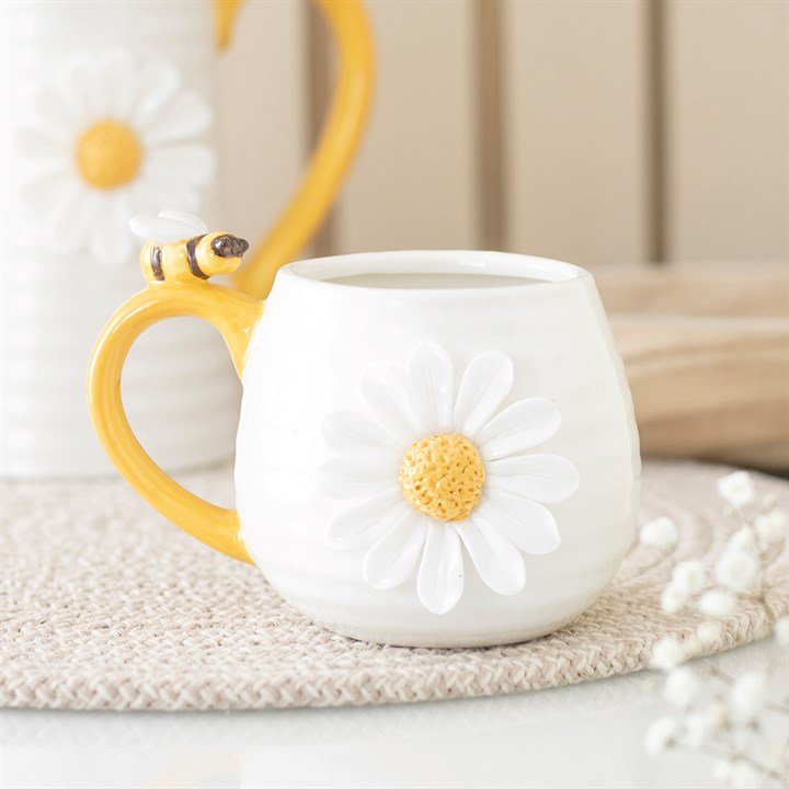 3D Daisy and Honey Bee Mug