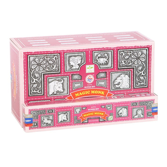 12 Packs of Superhit Magic Monk Incense Sticks by Satya