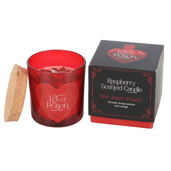 Love Potion Raspberry Crystal Chip Candle