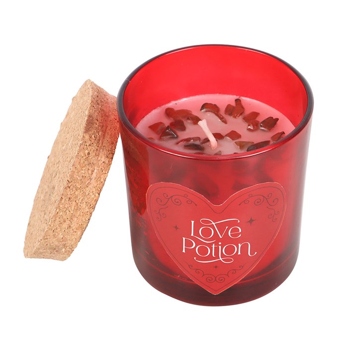 Love Potion Raspberry Crystal Chip Candle