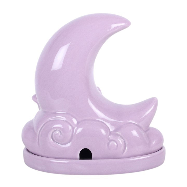Purple Pastel Skies Moon Incense Cone Holder