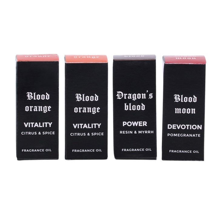Set of 12 The Bloodline Fragrance Oils in Display