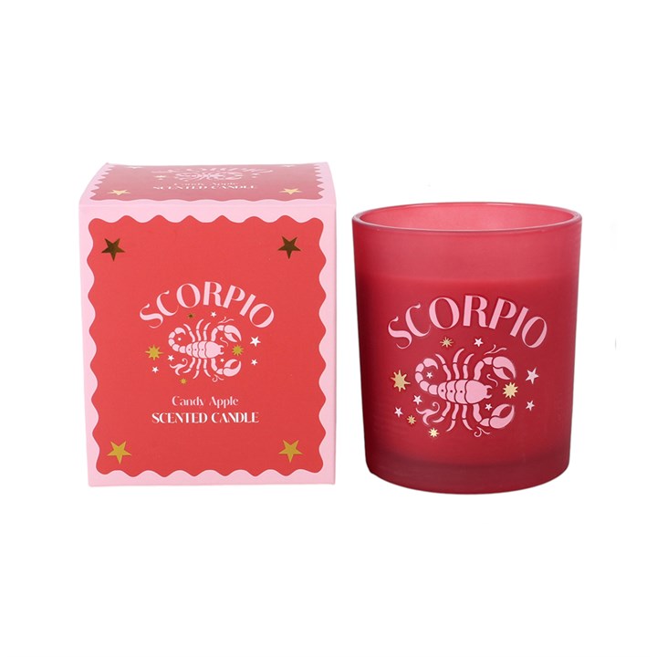 Zodiac Zest Scorpio Candy Apple Candle