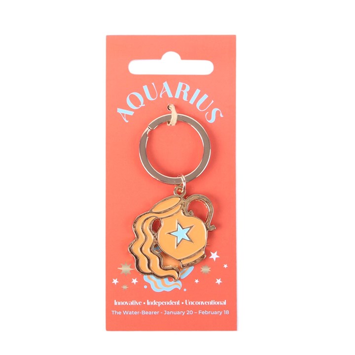 Zodiac Zest Aquarius Keyring