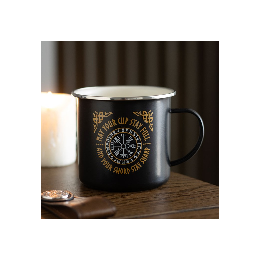 Viking Compass Enamel Mug