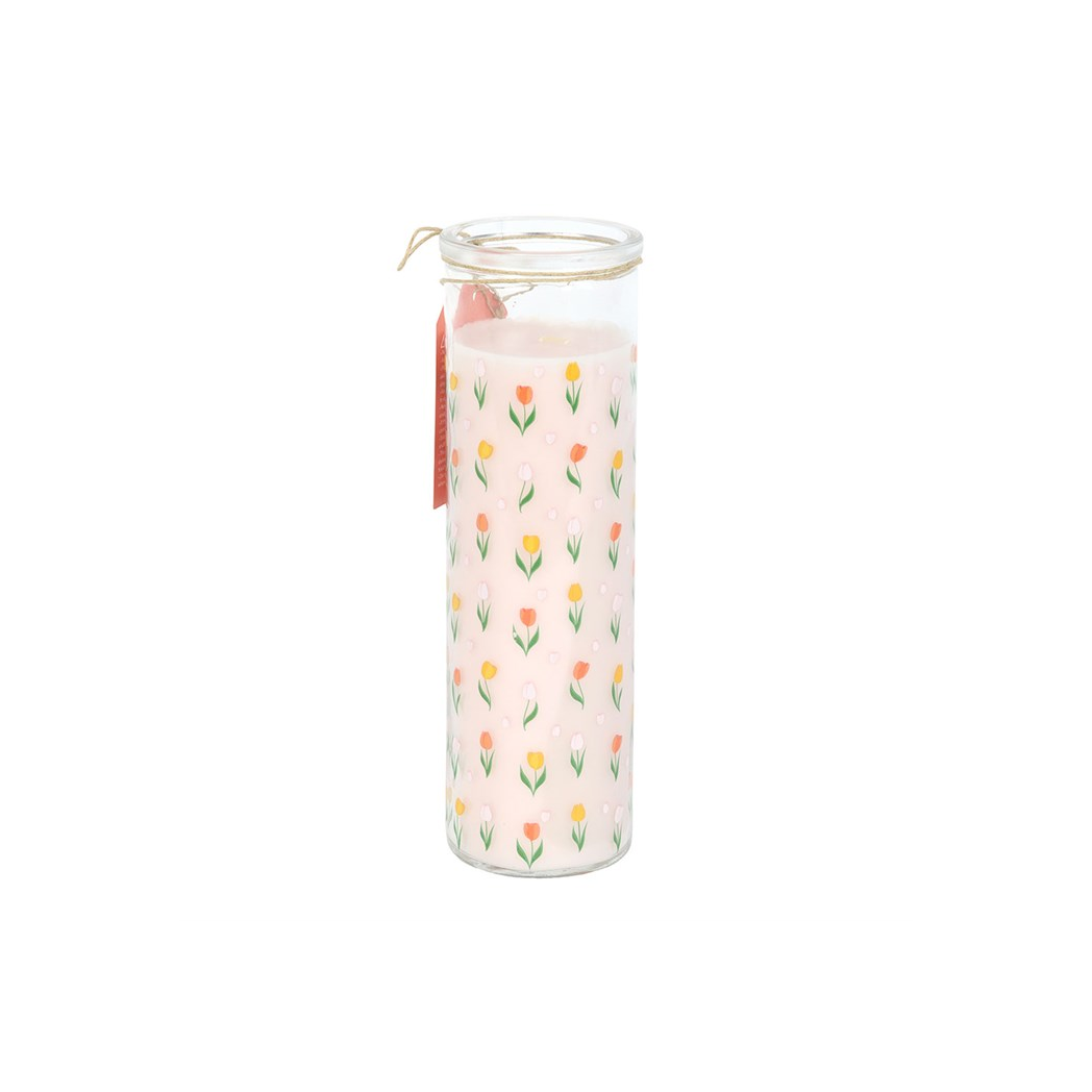 Tulip Print French Tulip Tube Candle