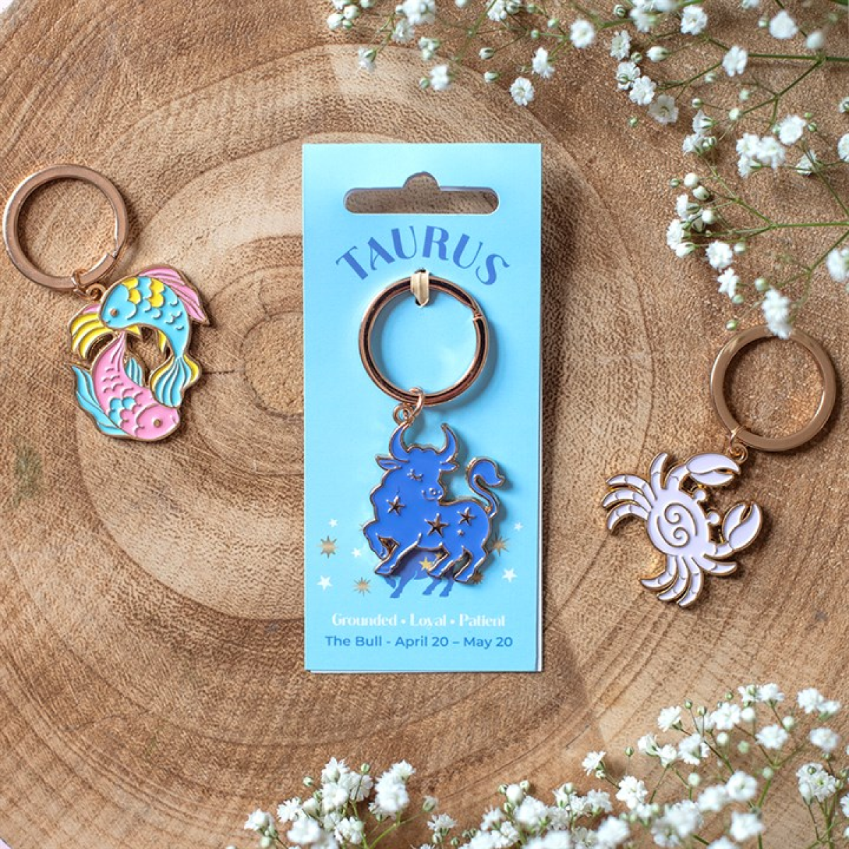 Zodiac Zest Taurus Keyring