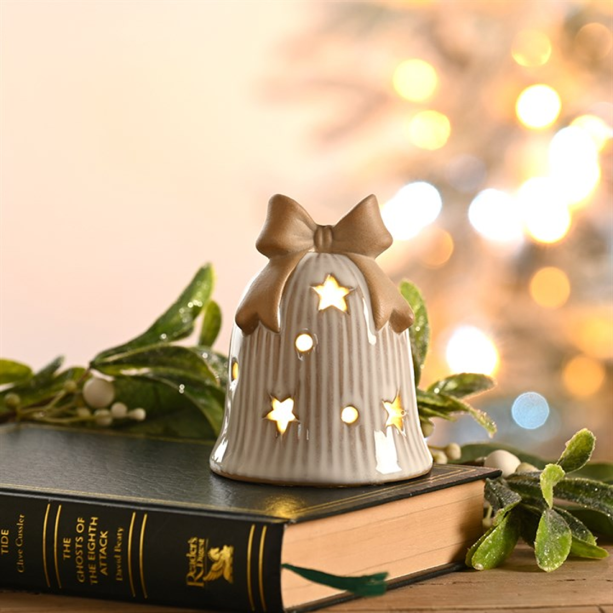 9cm Porcelain Bell Light-Up Decoration