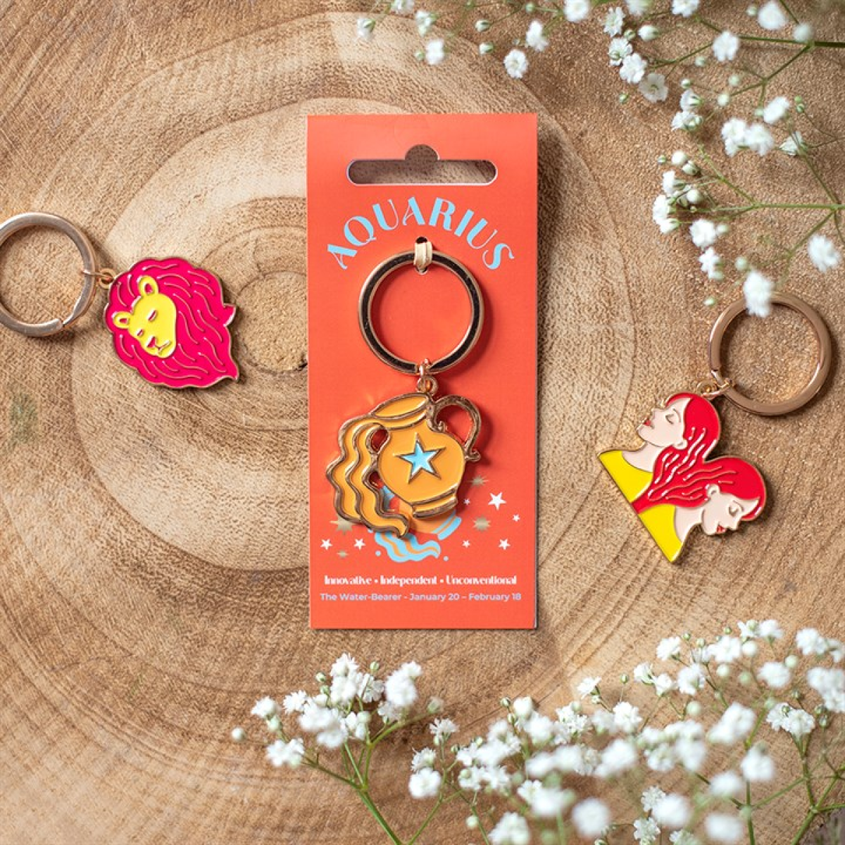 Zodiac Zest Aquarius Keyring