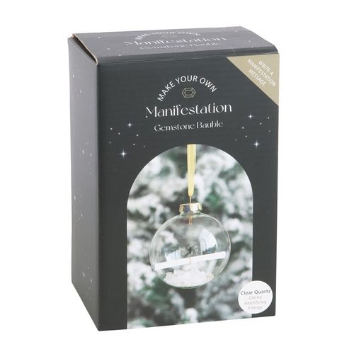 Clear Quartz Manifestation Christmas Bauble Kit