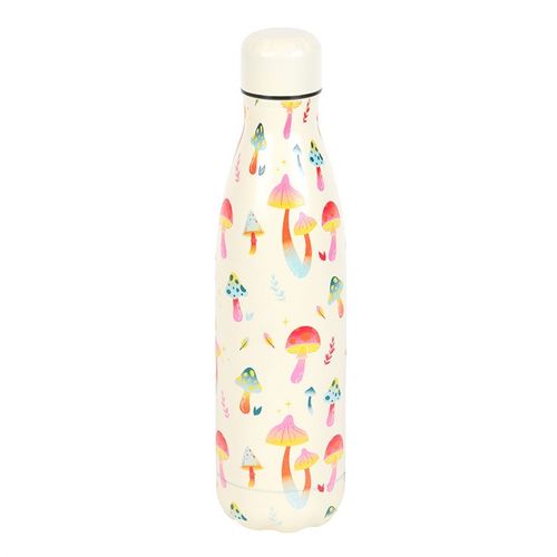 Funky Fungi Mushroom Print Metal Water Bottle